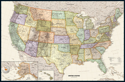 Legacy USA Wall Map 1270 x 838mm