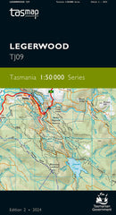 Legerwood 1:50,000 Topographic Map – Tasmania