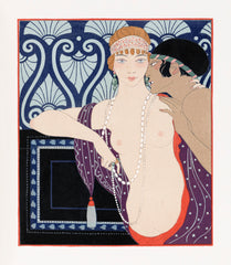 Les Trois Beautes de Mnasidika (1922) fashion illustration by George Barbier