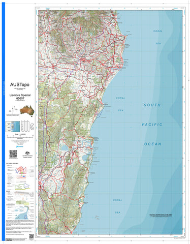 Lismore Special H5607 AUSTopo 1:250,000 Map