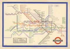 London Underground, designed by Henry Charles Beck (1933) — map