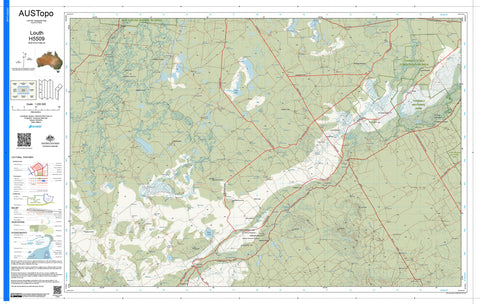 Louth H5509 AUSTopo 1:250,000 Map