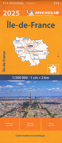 France Paris & Île-de-France Michelin Map 514