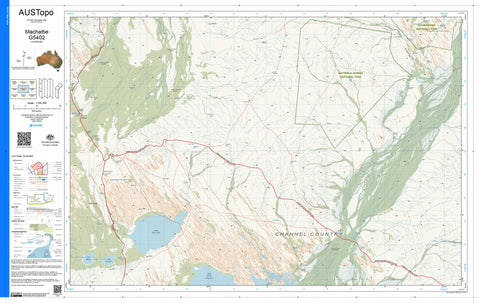 Machattie G5402 AUSTopo 1:250,000 Map