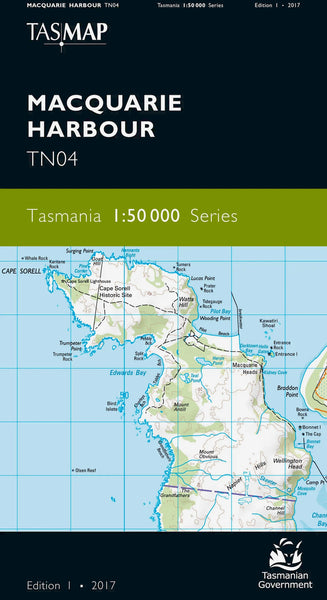 Macquarie Harbour 1:50,000 Topographic Map – Tasmania