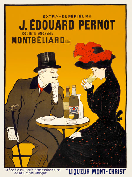 Man and woman at a cafe (1900) print by Leonetto Cappiello