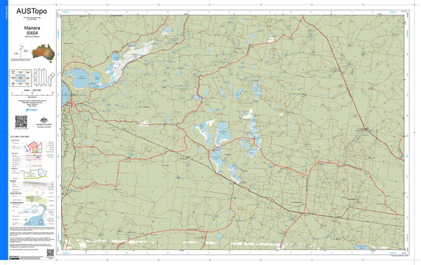 Manara I5404 AUSTopo 1:250,000 Map
