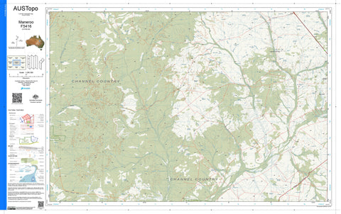 Maneroo F5416 AUSTopo 1:250,000 Map