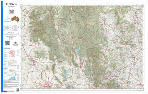 Manilla H5609 AUSTopo 1:250,000 Map