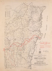 Map Shewing a Practicable Railway Route between the Proposed Federal Territory and Jervis Bay (1909) wall map | Mapworld