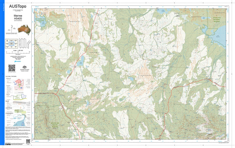 Marree H5405 AUSTopo 1:250,000 Map