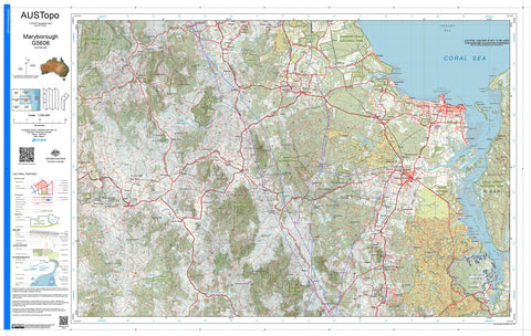 Maryborough G5606 AUSTopo 1:250,000 Map