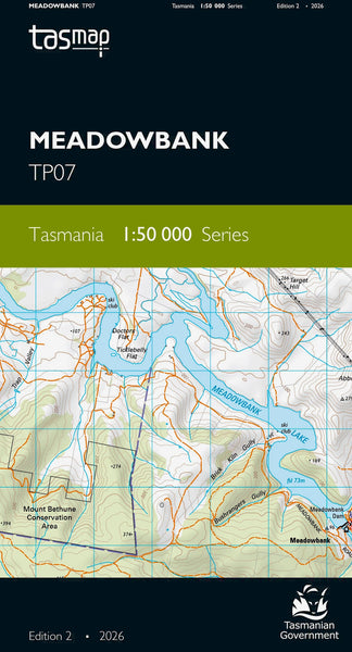 Meadowbank 1:50,000 Topographic Map – Tasmania