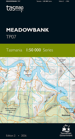 Meadowbank 1:50,000 Topographic Map – Tasmania