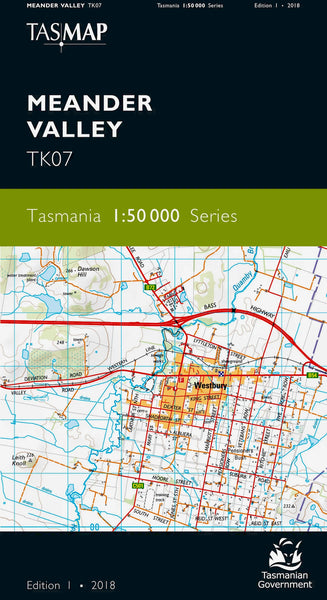 Meander Valley 1:50,000 Topographic Map – Tasmania
