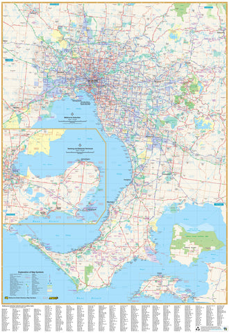 Melbourne UBD 362 map 690 x 1000mm Laminated Wall Map