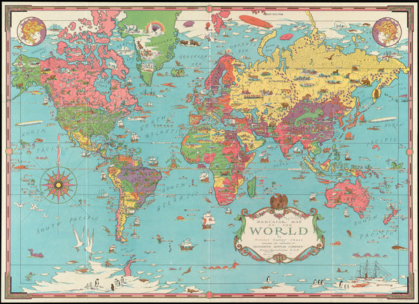 Mercator Map of the World — Ernest Dudley Chase (1931) — map