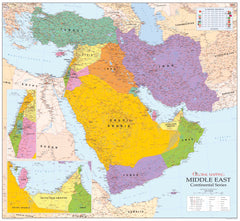 Middle East Political Wall Map