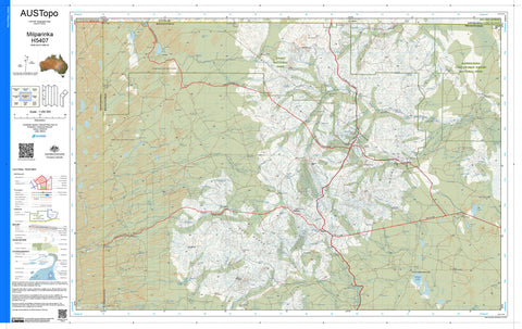 Milparinka H5407 AUSTopo 1:250,000 Map
