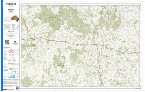 Mitchell G5511 AUSTopo 1:250,000 Map
