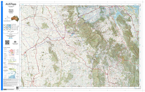 Monto G5601 AUSTopo 1:250,000 Map