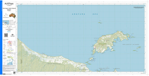 Mornington Island Special E5401 AUSTopo 1:250,000 Map