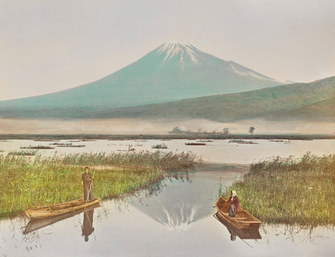 Mount Fuji as Seen from Kashiwabara, hand–colored albumen silver print from Japan