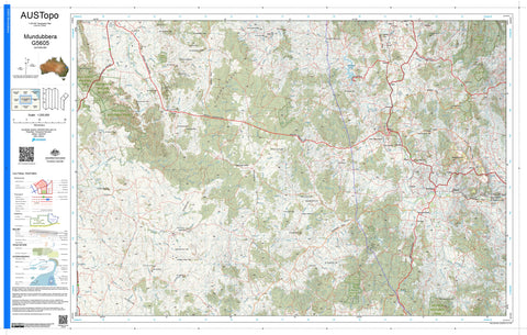 Mundubbera G5605 AUSTopo 1:250,000 Map