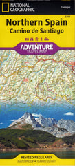 Northern Spain - Camino de Santiago - Way of St James National Geographic Folded Map