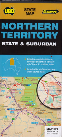 Northern Territory State & Suburban Map UBD 571