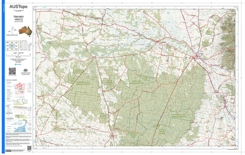 Narrabri H5512 AUSTopo 1:250,000 Map