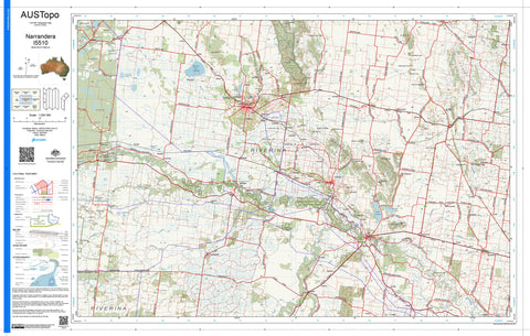 Narrandera I5510 AUSTopo 1:250,000 Map