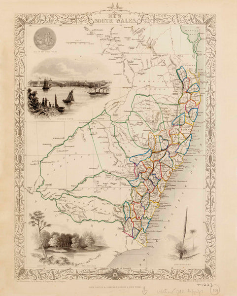 New South Wales Wall Map by John Tallis