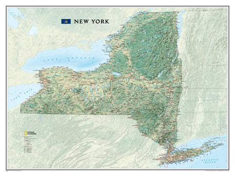 New York State Wall Map by National Geographic
