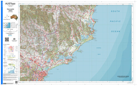 Newcastle I5602 AUSTopo 1:250,000 Map