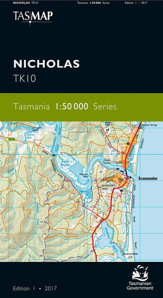 Nicholas 1:50,000 Topographic Map – Tasmania