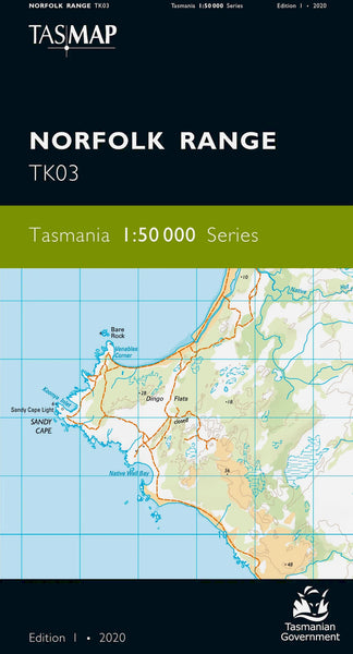 Norfolk Range 1:50,000 Topographic Map – Tasmania