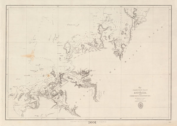 North-West Coast of Australia — Camden Bay to Vansittart Bay (1841) wall map | Mapworld