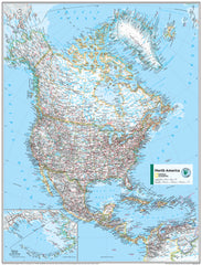 North America Political Atlas of the World, 11th Edition, National Geographic Wall Map
