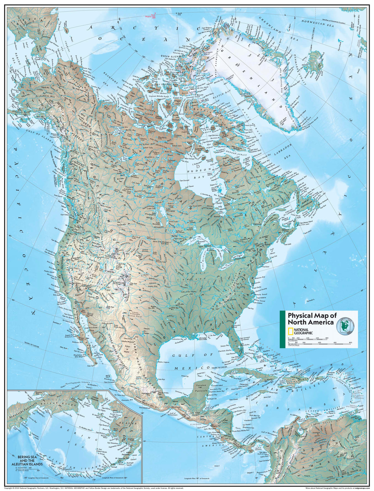 ナショナルジオグラフィック　Atlas of North America 北米 North_America_Physical_Atlas_o