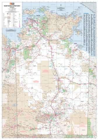 Map of the Northern Territory with various colors and labels