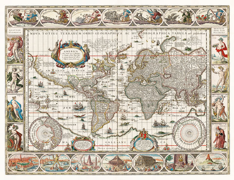 Nova totius terrarum orbis geographica ac hydrographica tabula (1635–1649) by Jan Aertse van den Ende