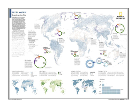 Fresh Water: Scarcity on the Rise - Atlas of the World – National Geographic | Mapworld