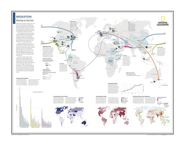 Migration: Moving to Survive - Atlas of the World, 10th Edition by National Geographic — map