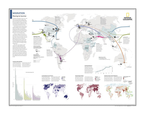 Migration: Moving to Survive - Atlas of the World, 10th Edition by National Geographic — map
