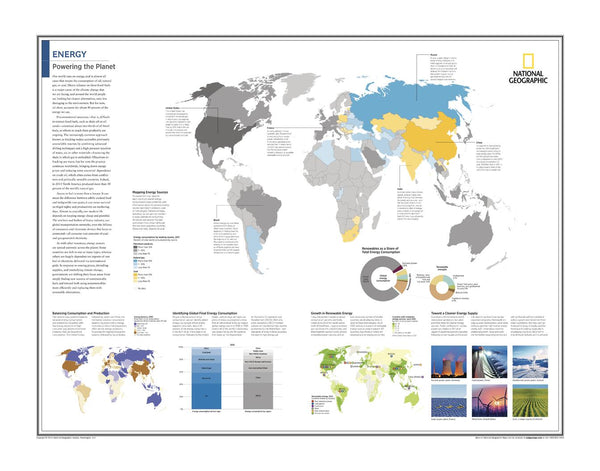 Energy: Powering the Planet - Atlas of the World, 10th Edition by National Geographic — map