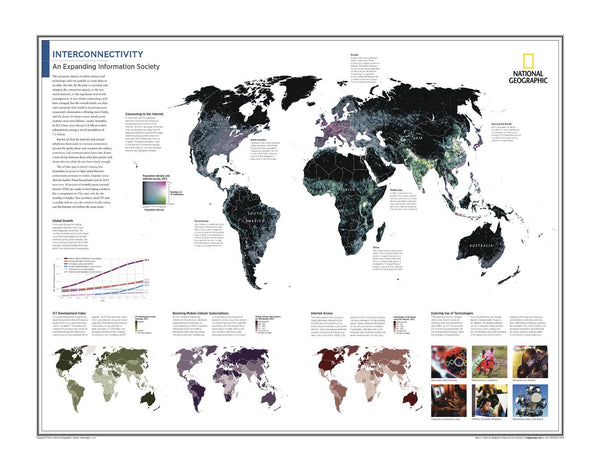 Interconnectivity: An Expanding Information Society - Atlas of the World – National Geographic | Mapworld