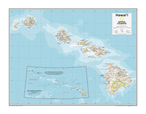 Hawai'i - Atlas of the World, 10th Edition by National Geographic — map