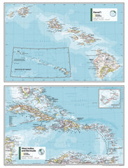 Hawai'i, West Idies and Bermuda - Atlas of the World, 11th Edition by National Geographic — map