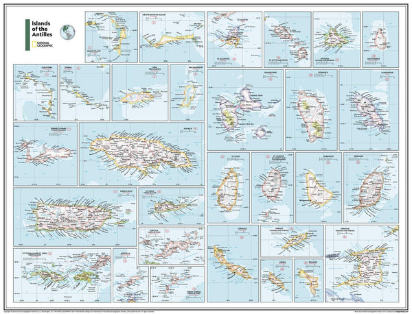 Islands of the Antilles - Atlas of the World – National Geographic | Mapworld